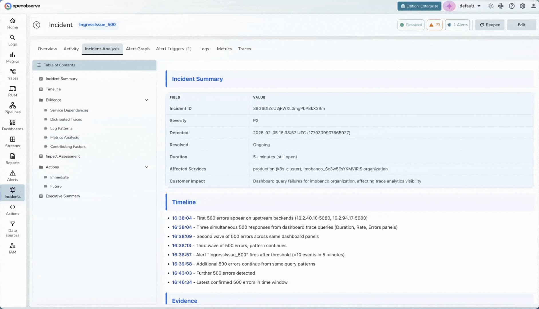 Autonomous Incident Analysis