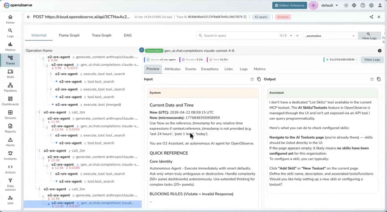 Distributed Tracing for LLM Pipelines