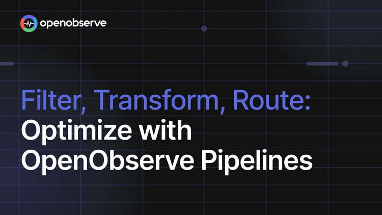 Filter, Transform, Route: Optimize with OpenObserve Pipelines