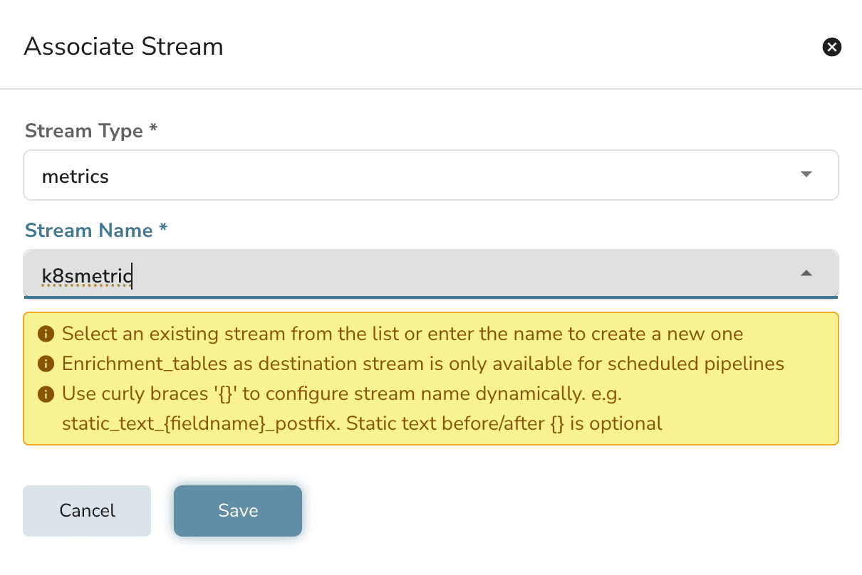 Configure the destination node