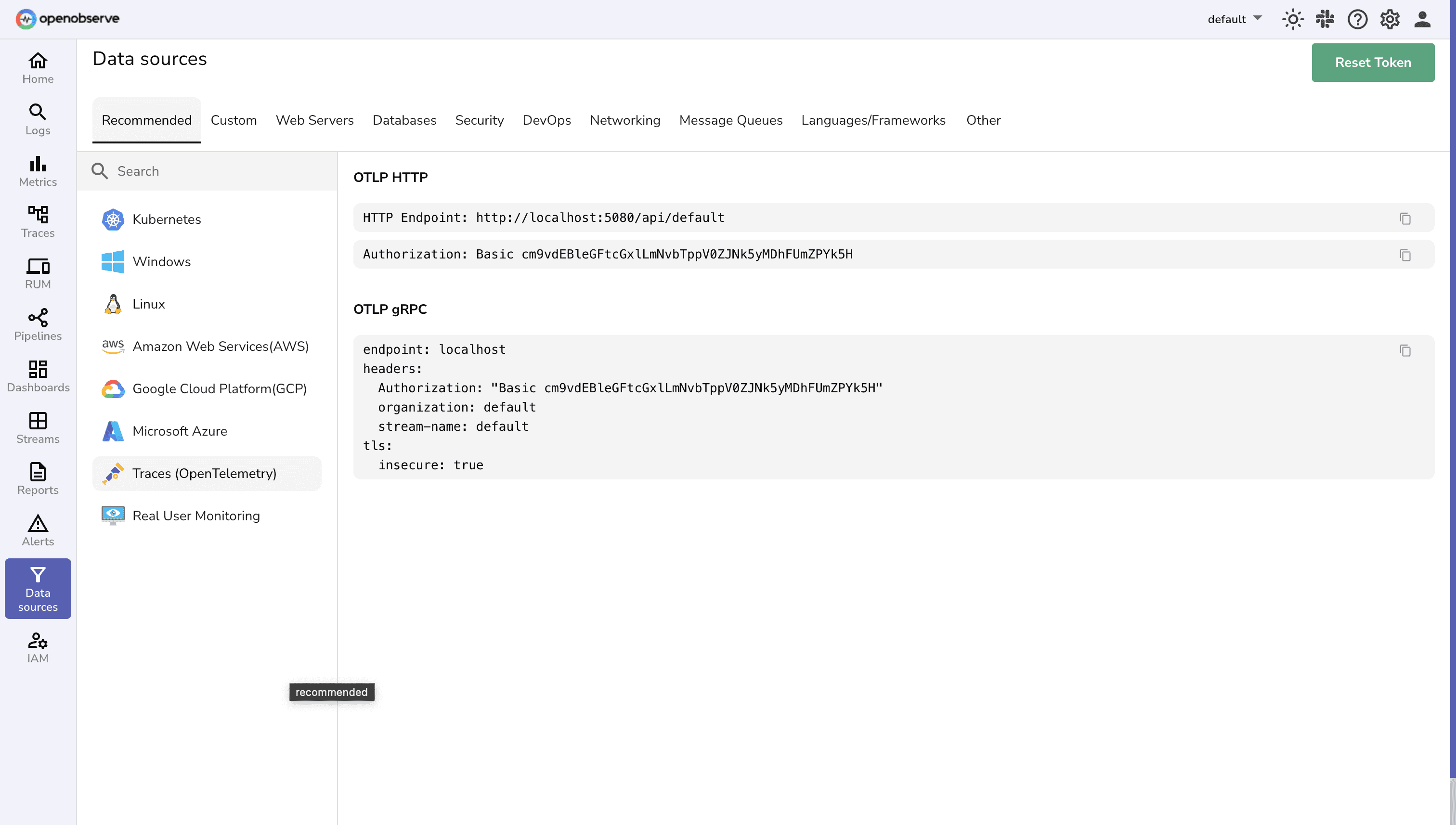 OpenTelemetry traces in OpenObserve