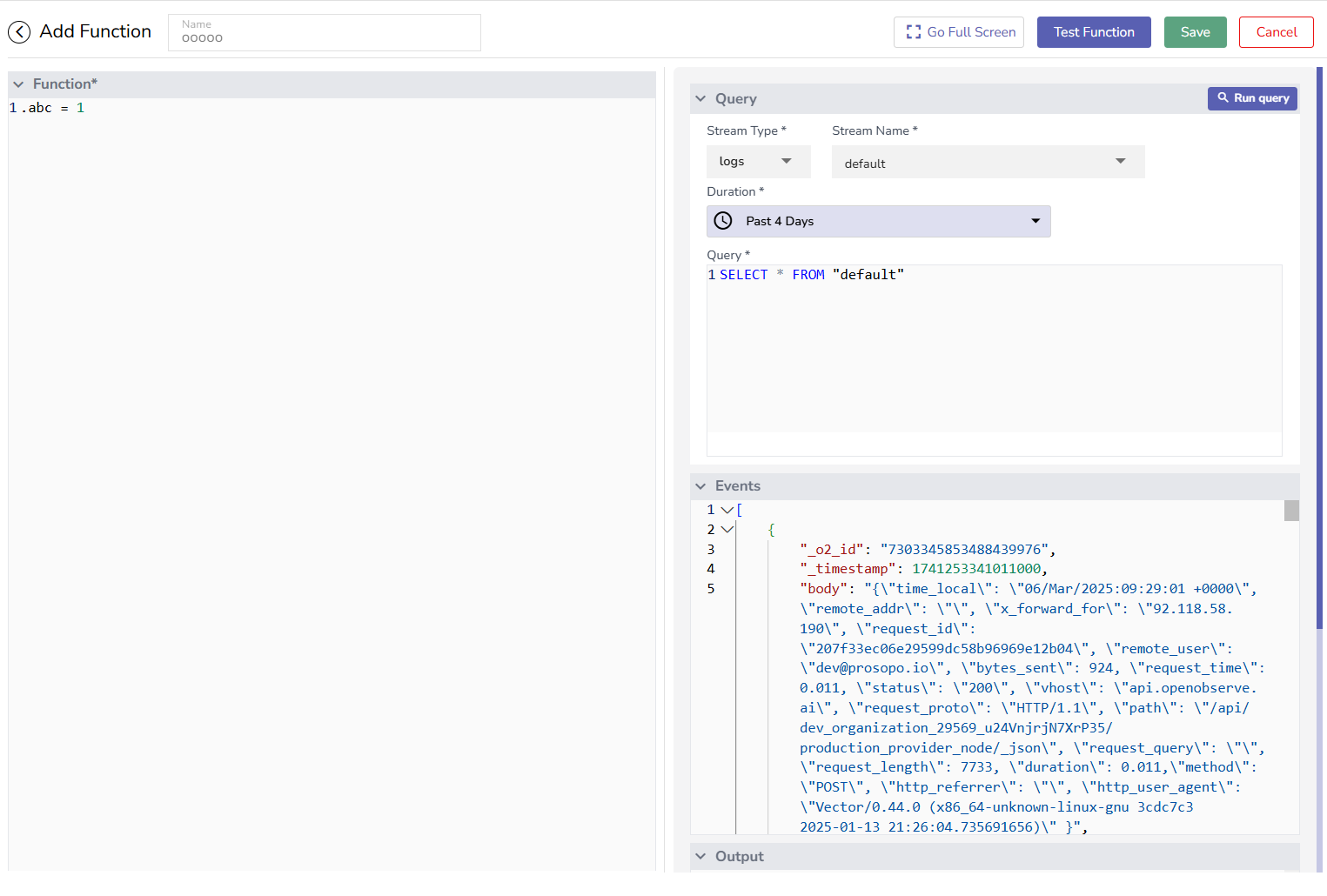 function in realtime pipeline