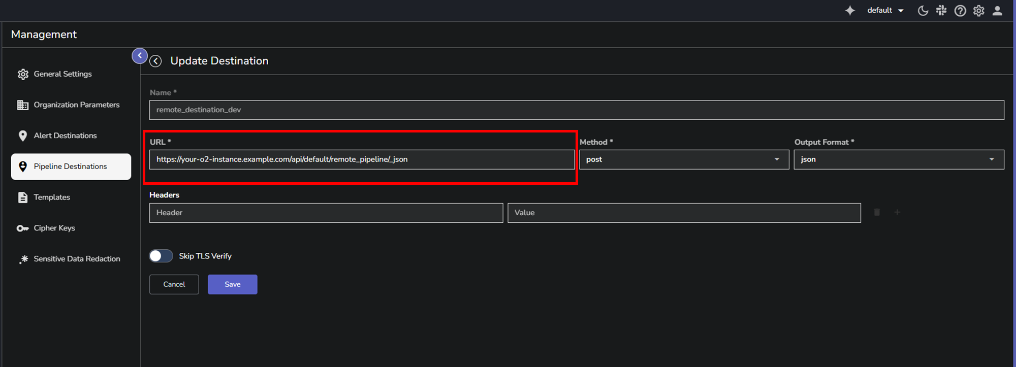 config-remote-destination