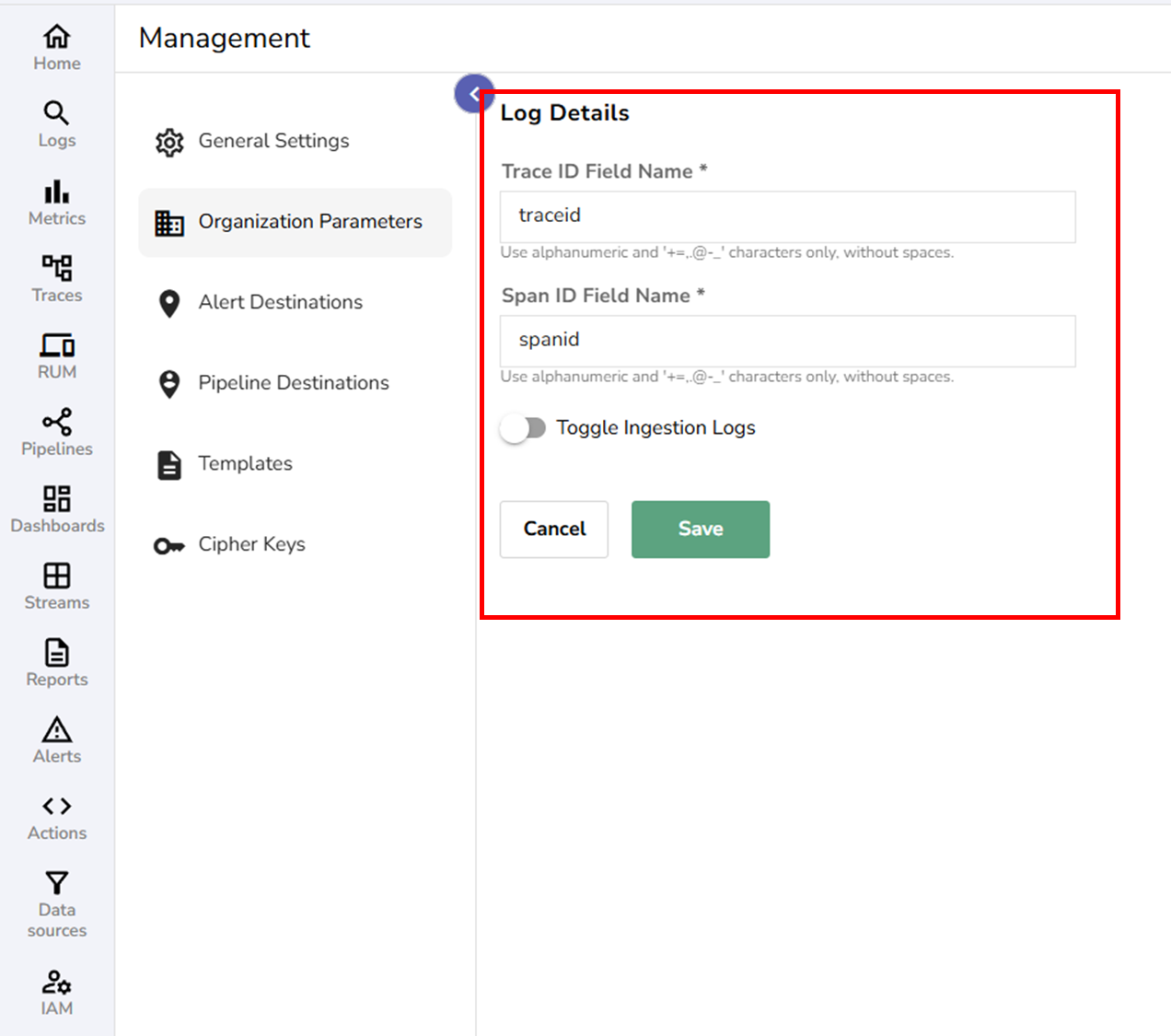 config-traces-in-org-parameter
