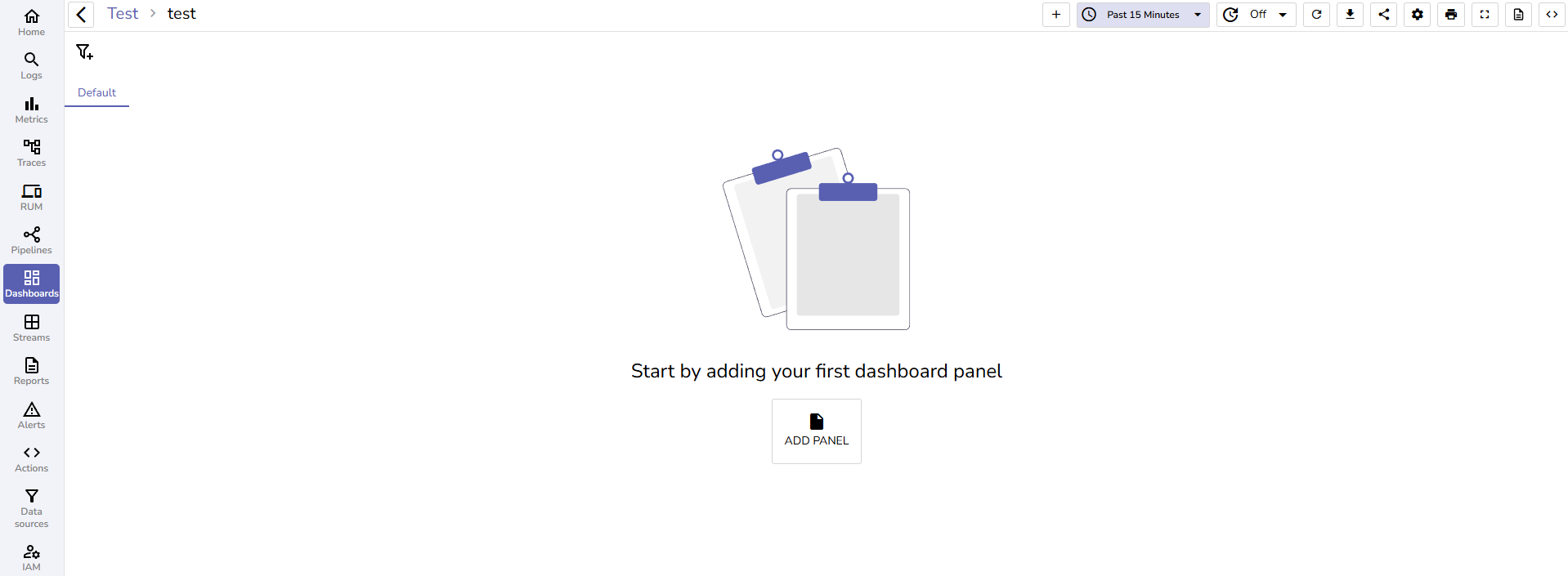 Add panel