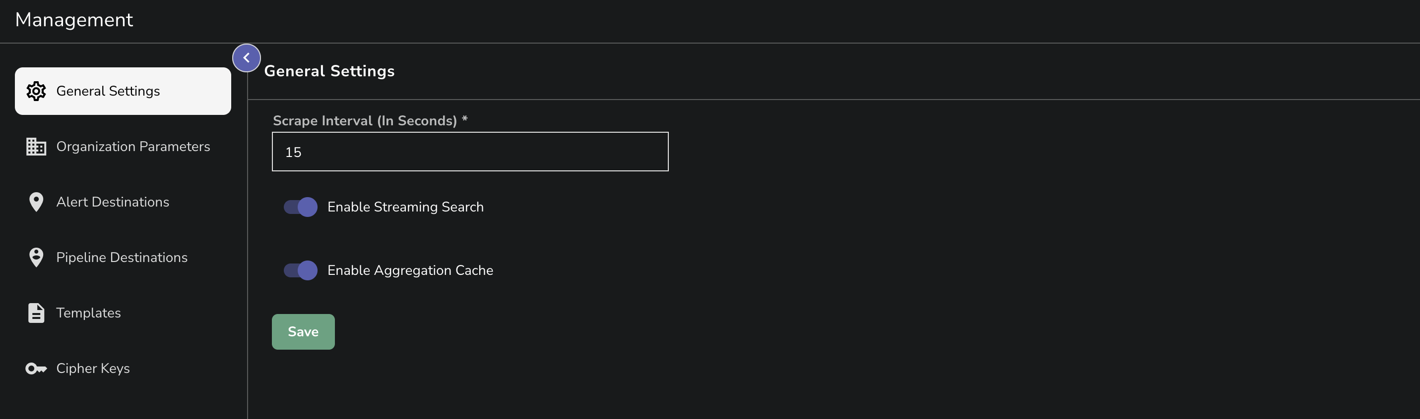 Enable or Disable Streaming Search