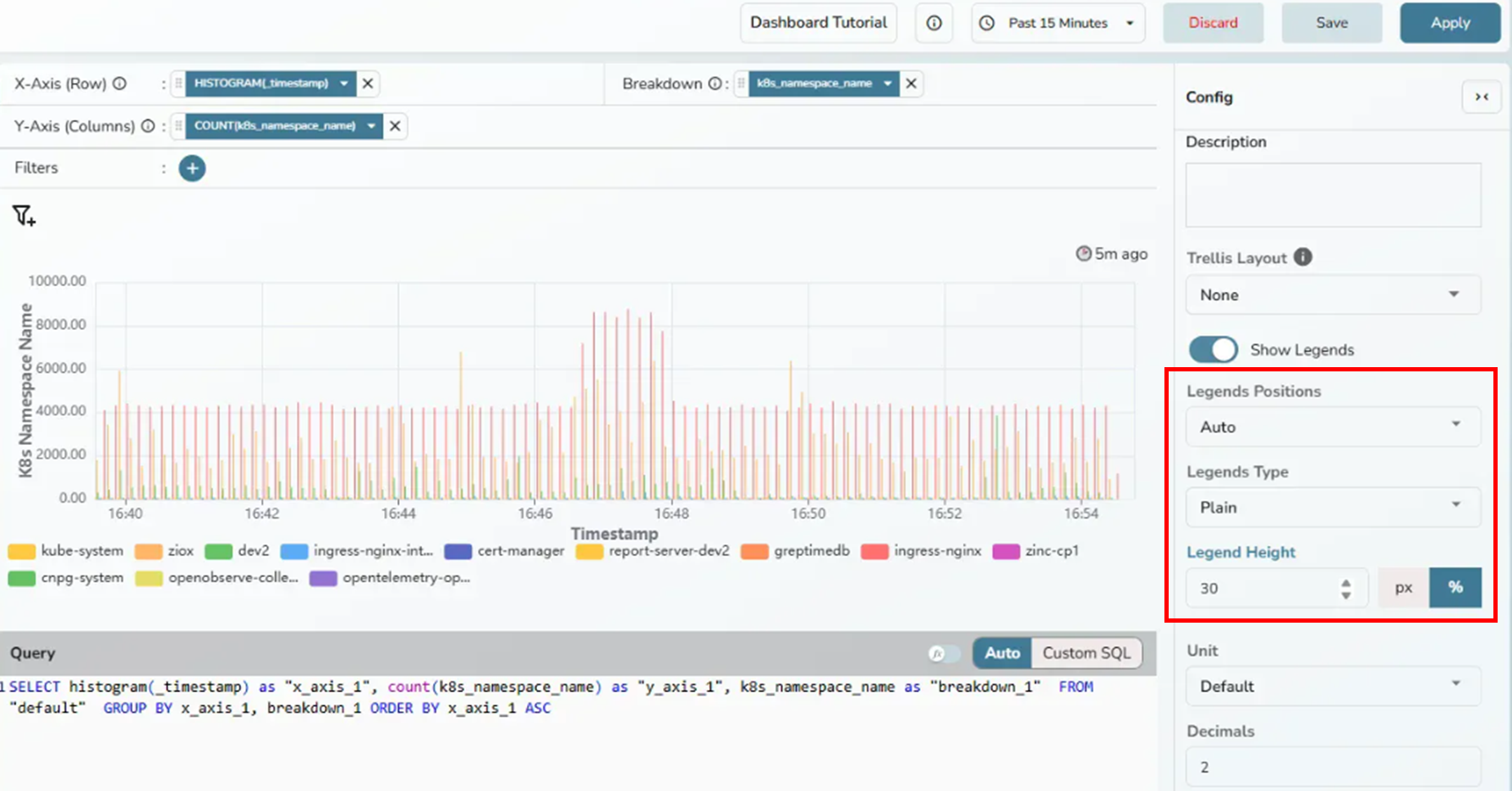 Legend height setting in UI