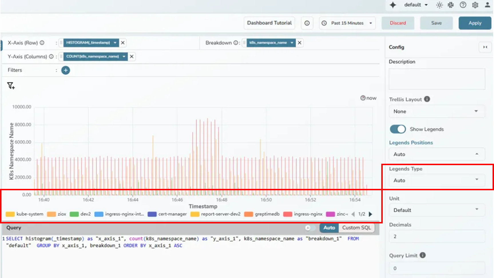 Scroll legend with pagination
