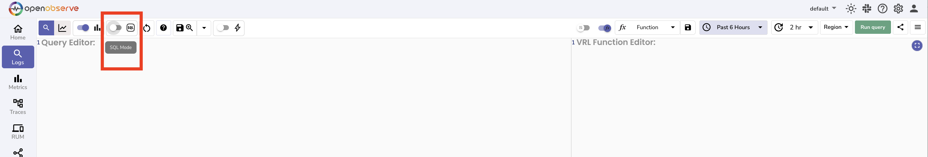 Logs-query-toggle