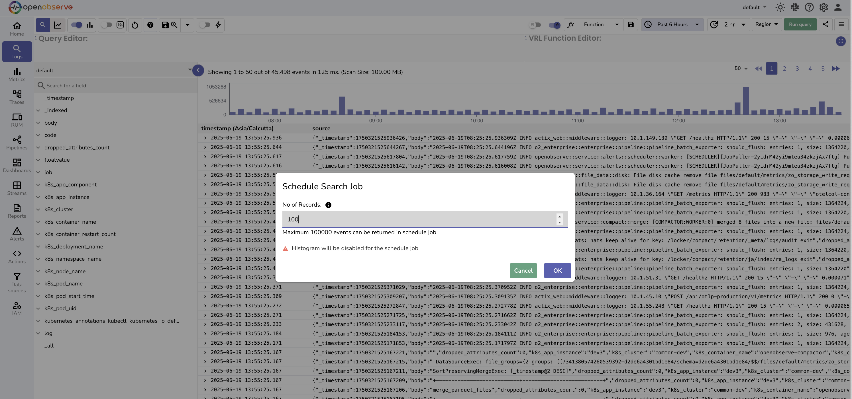 Create Scheduled Search