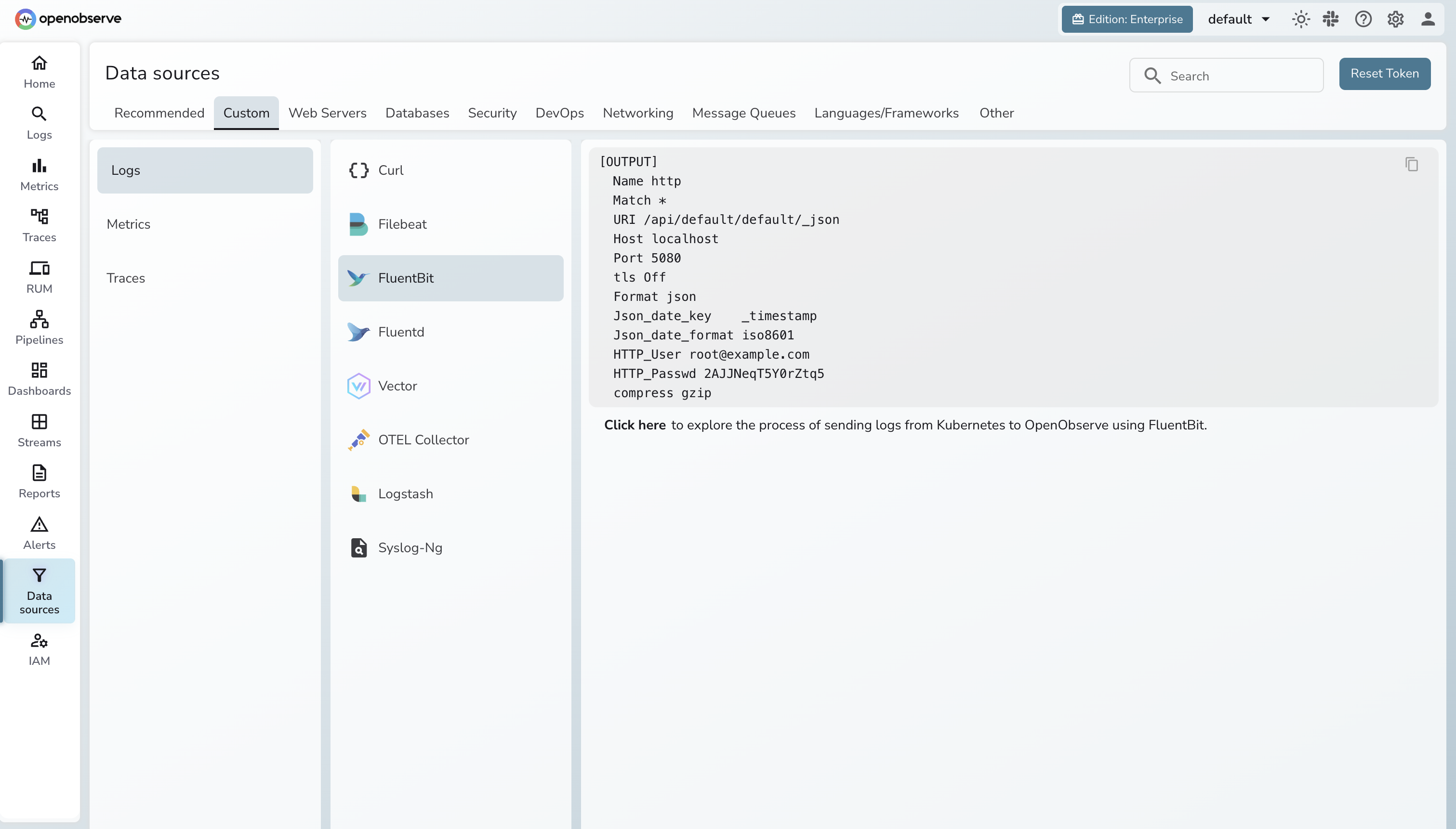 OpenObserve Data Sources - Fluent Bit