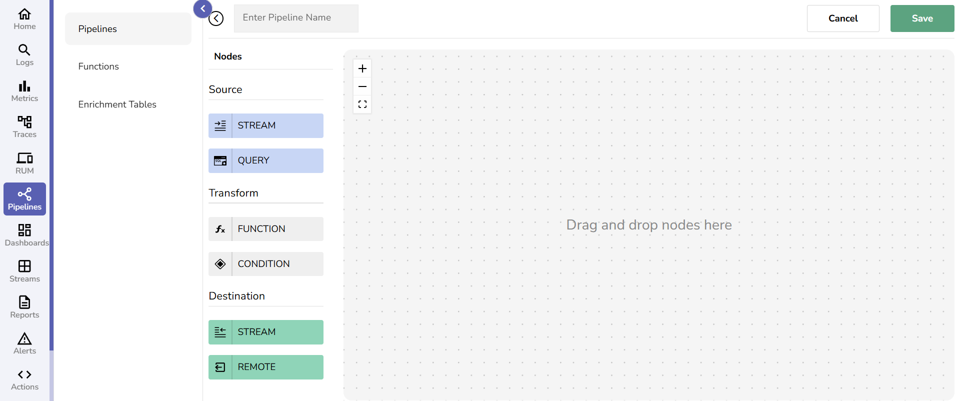 Pipelines in OpenObserve