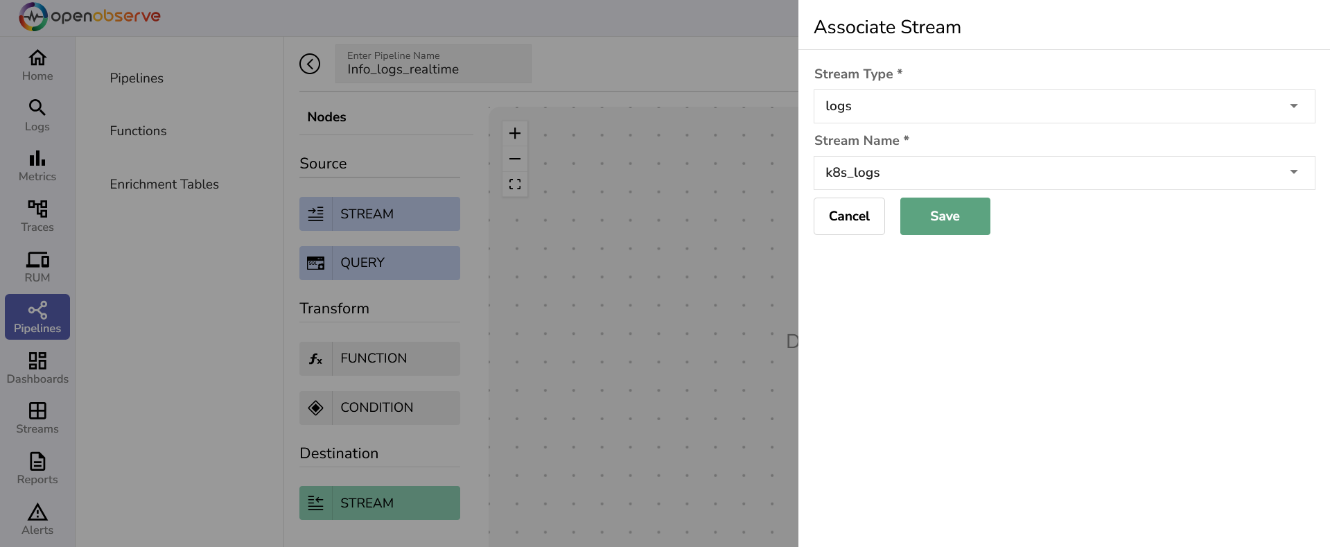 source stream realtime