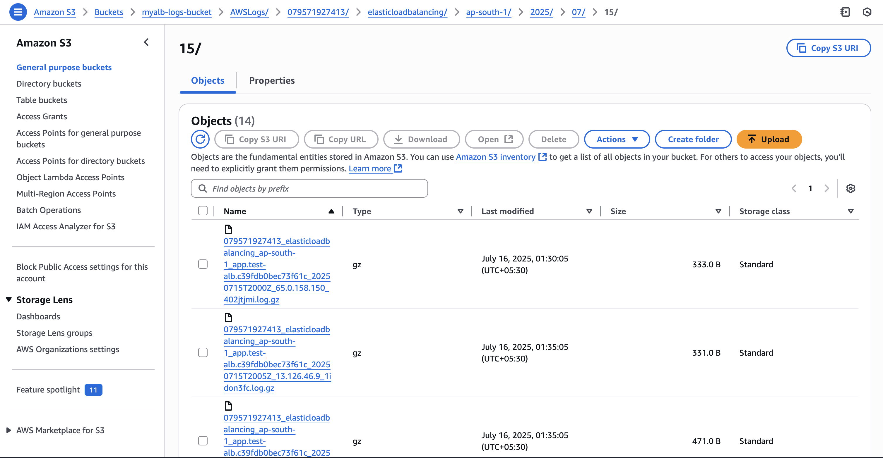 Verify Logs in S3