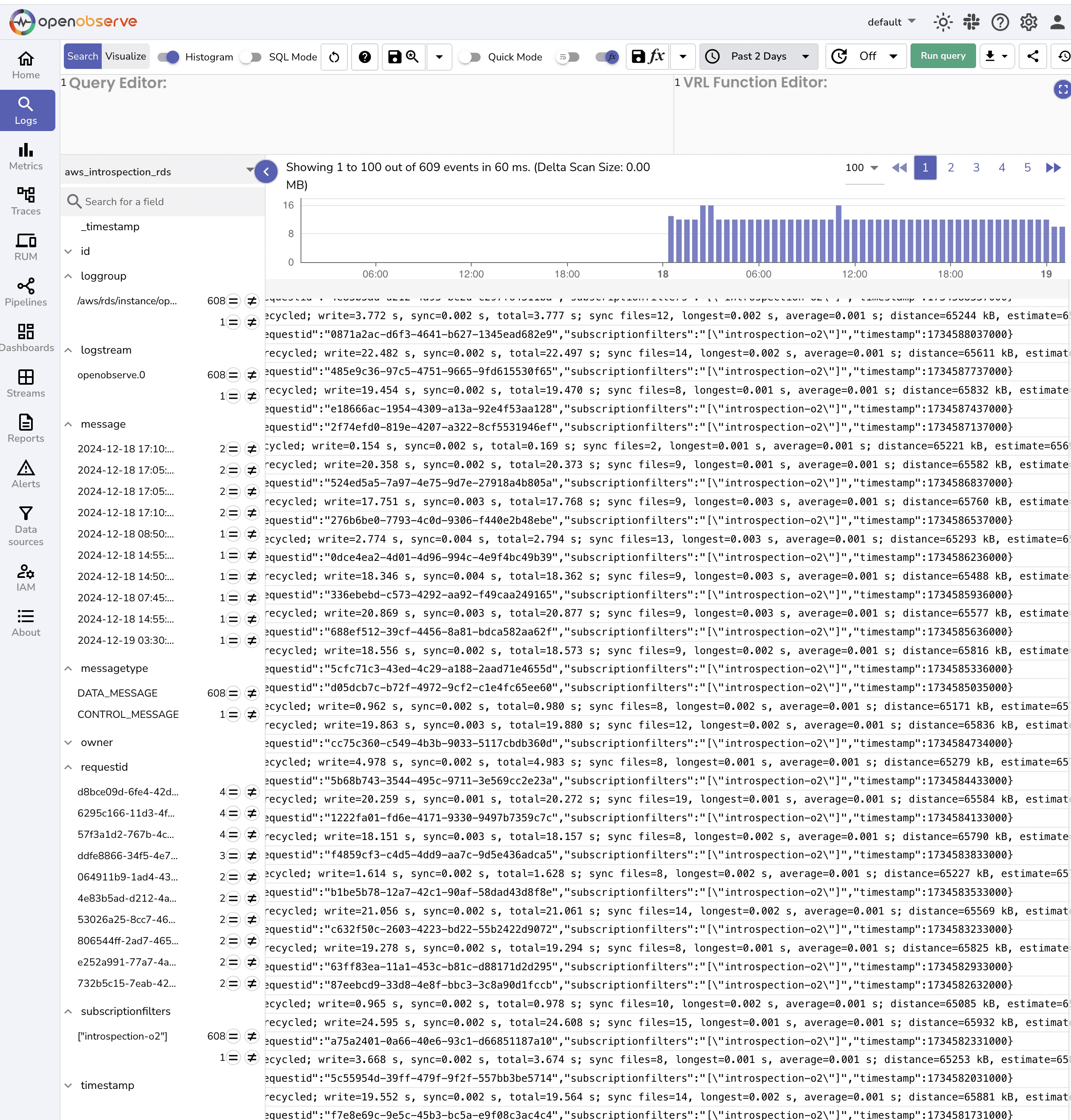 Verify Logs in OpenObserve