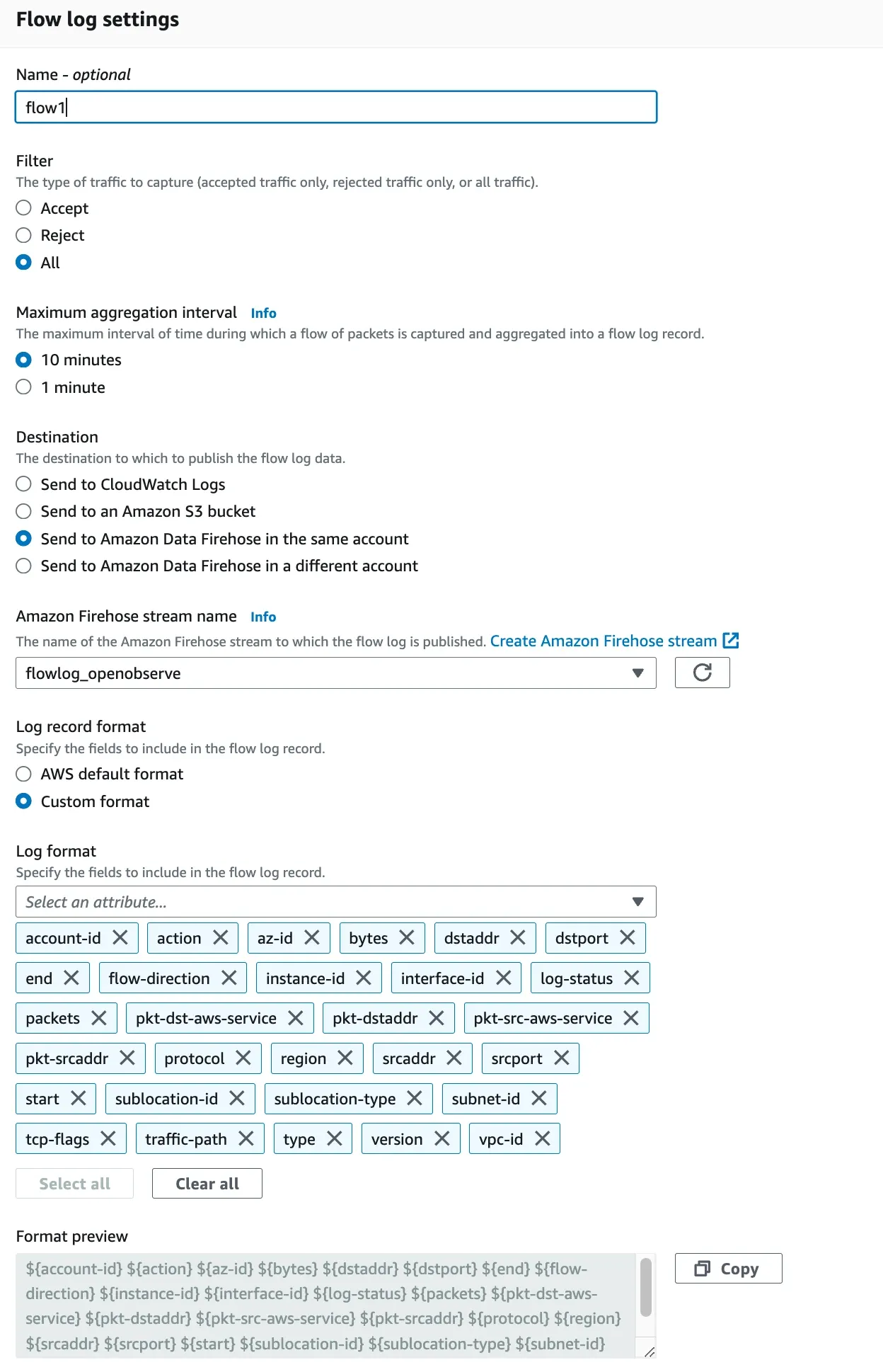 Create Flow Log