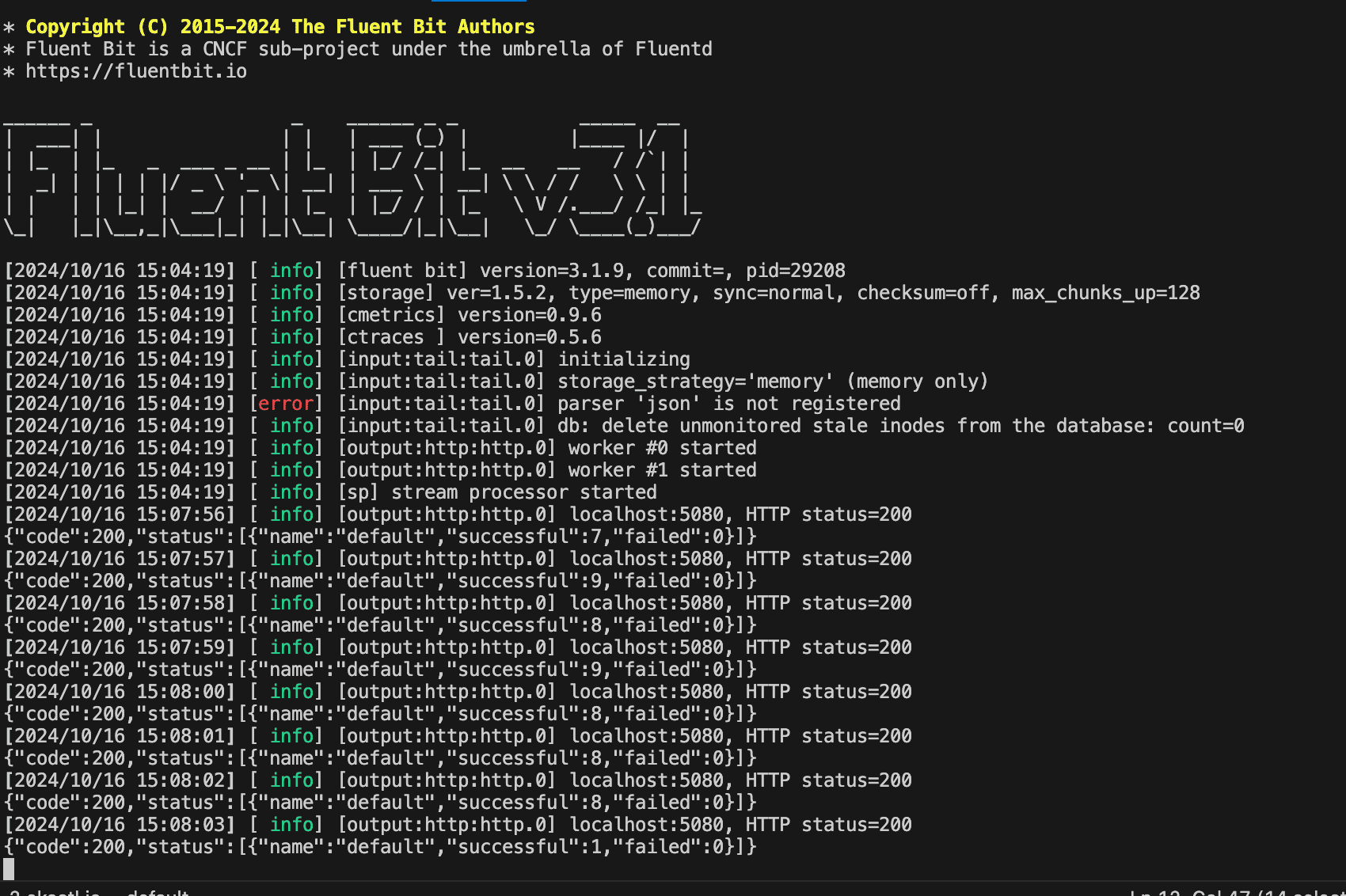 Start Fluent Bit