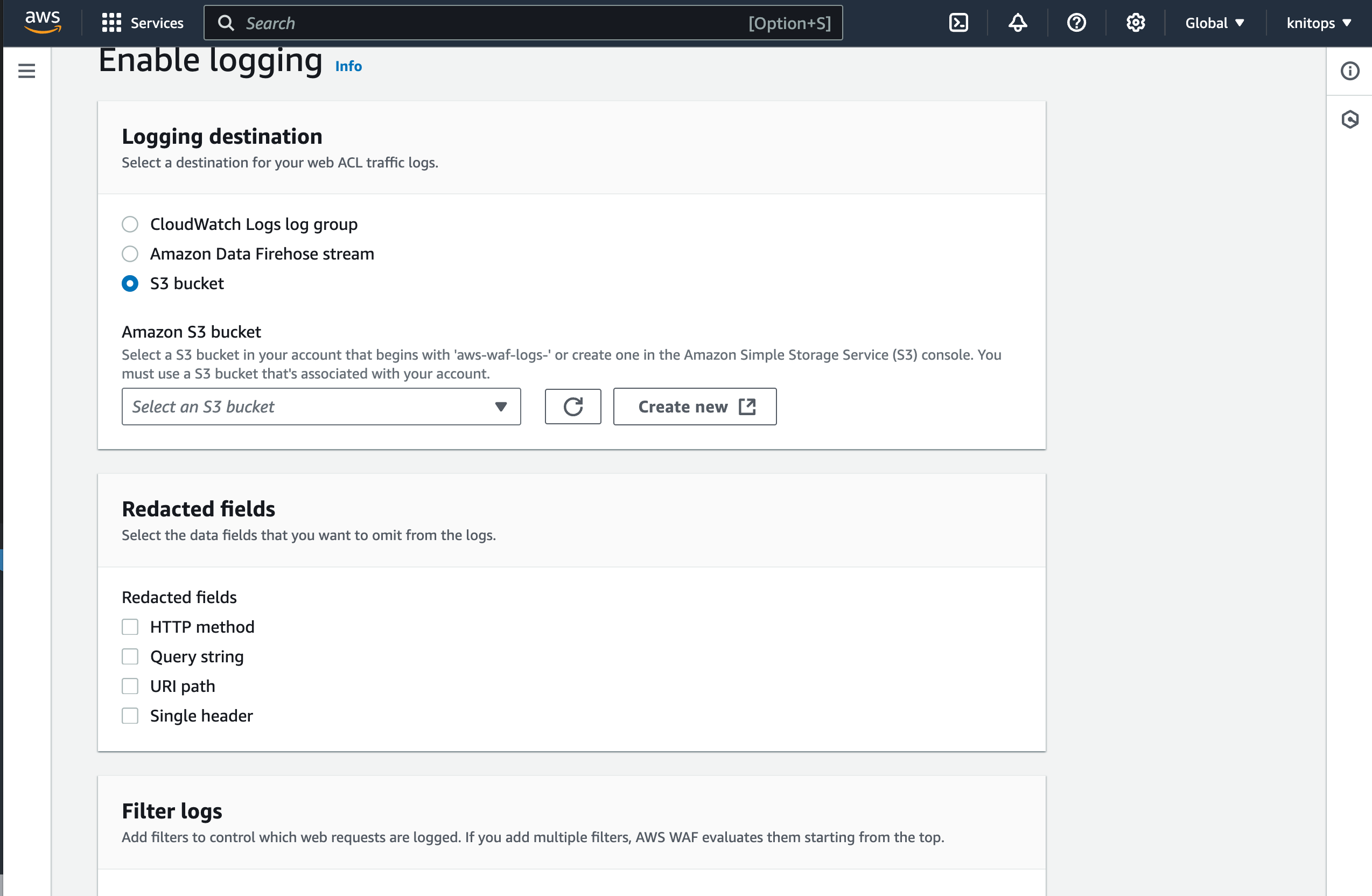 aws waf dashboard