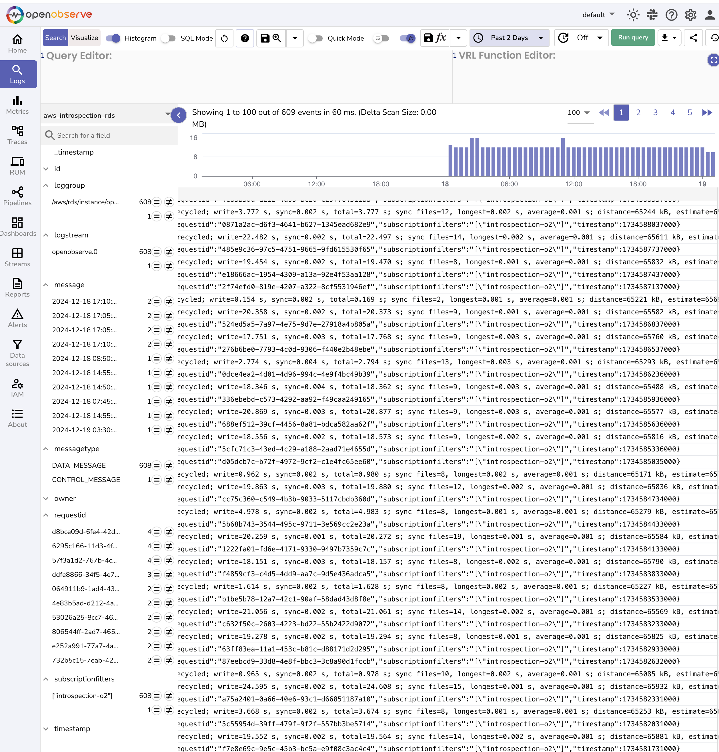 aws rds logs