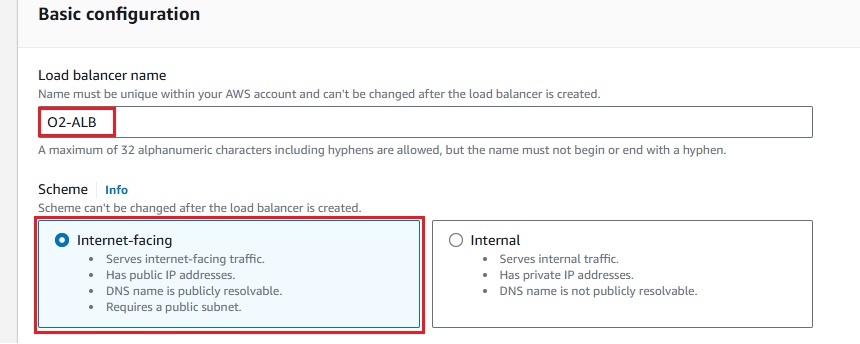 AWS EC2 Console - ALB Configuration Settings