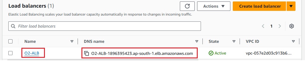 AWS EC2 Console - ALB Created and Active