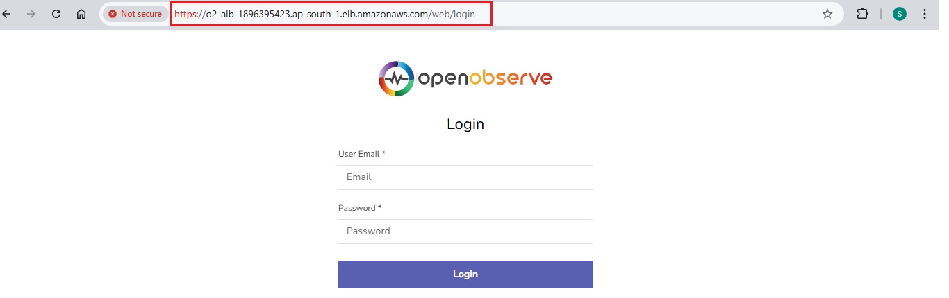 AWS EC2 Console - OpenObserve ALB Access Verification