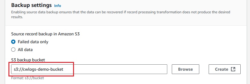 AWS Kinesis Console - Configure Batching Options for Firehose