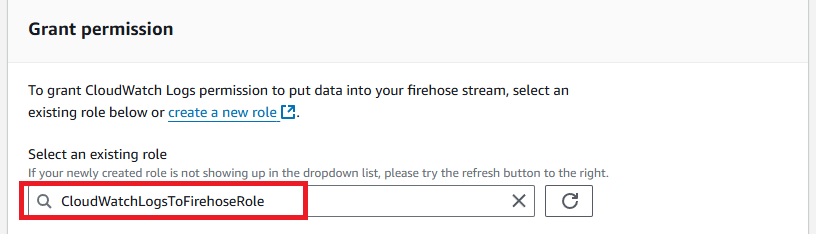 AWS CloudWatch - Grant Permissions to Firehose Stream