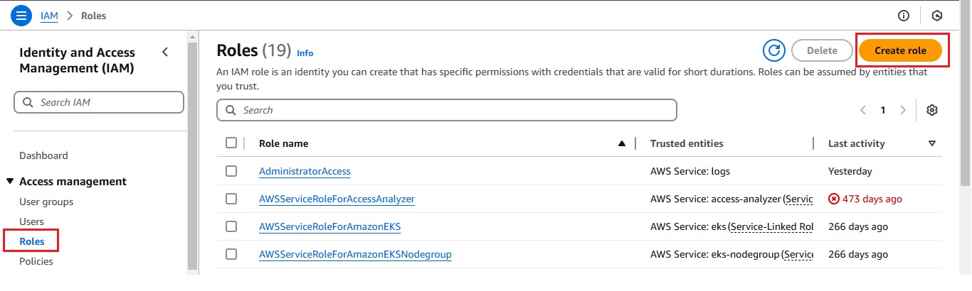 Creating an IAM role for CloudWatch to Firehose integration