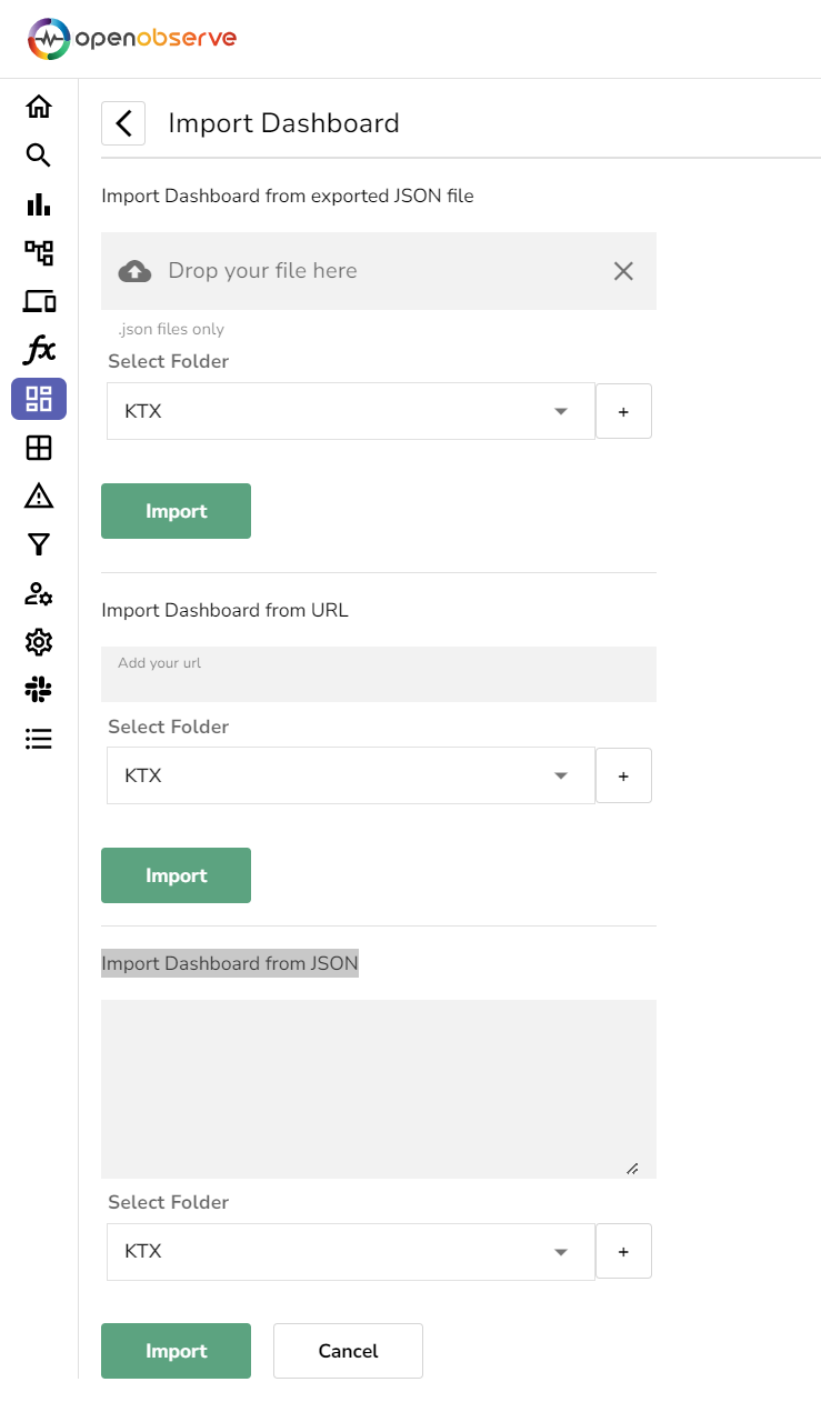 Import Dashboard