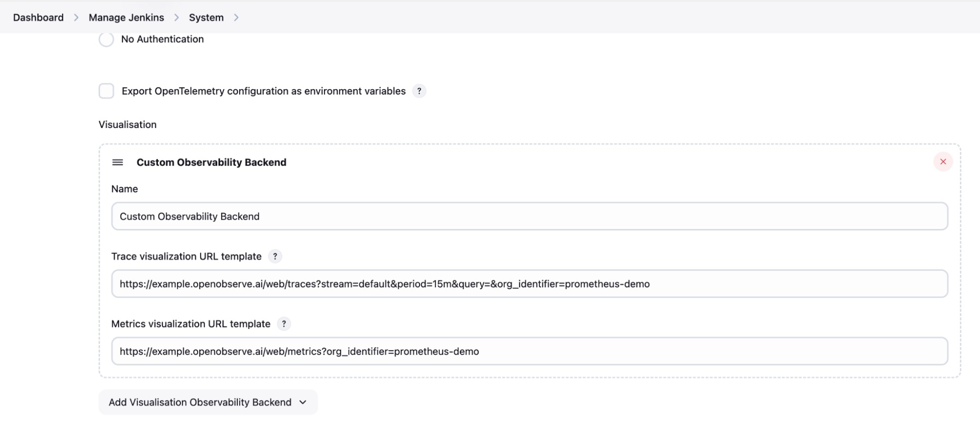 observability backend